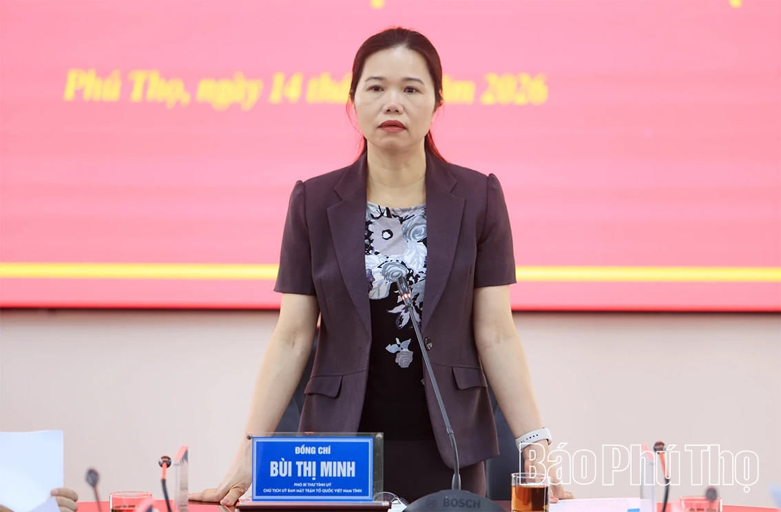 Phó Bí thư Tỉnh ủy Bùi Thị Minh làm việc với Ban Thường vụ Tỉnh đoàn