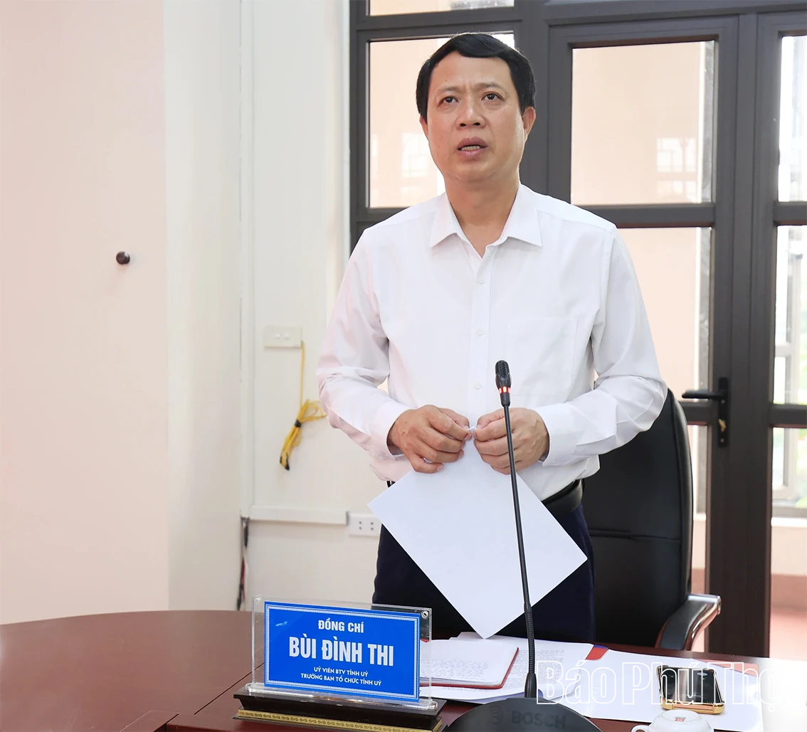 Phó Bí thư Tỉnh ủy Bùi Thị Minh làm việc với Ban Thường vụ Tỉnh đoàn