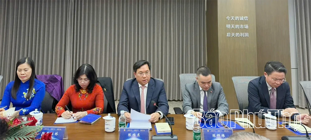 Phú Thọ xúc tiến đầu tư với các doanh nghiệp tại Thượng Hải (Trung Quốc)