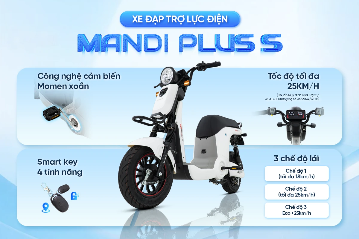 Mandi Plus S và Mandi S - Giải pháp di chuyển an toàn và đúng luật cho học sinh 2026