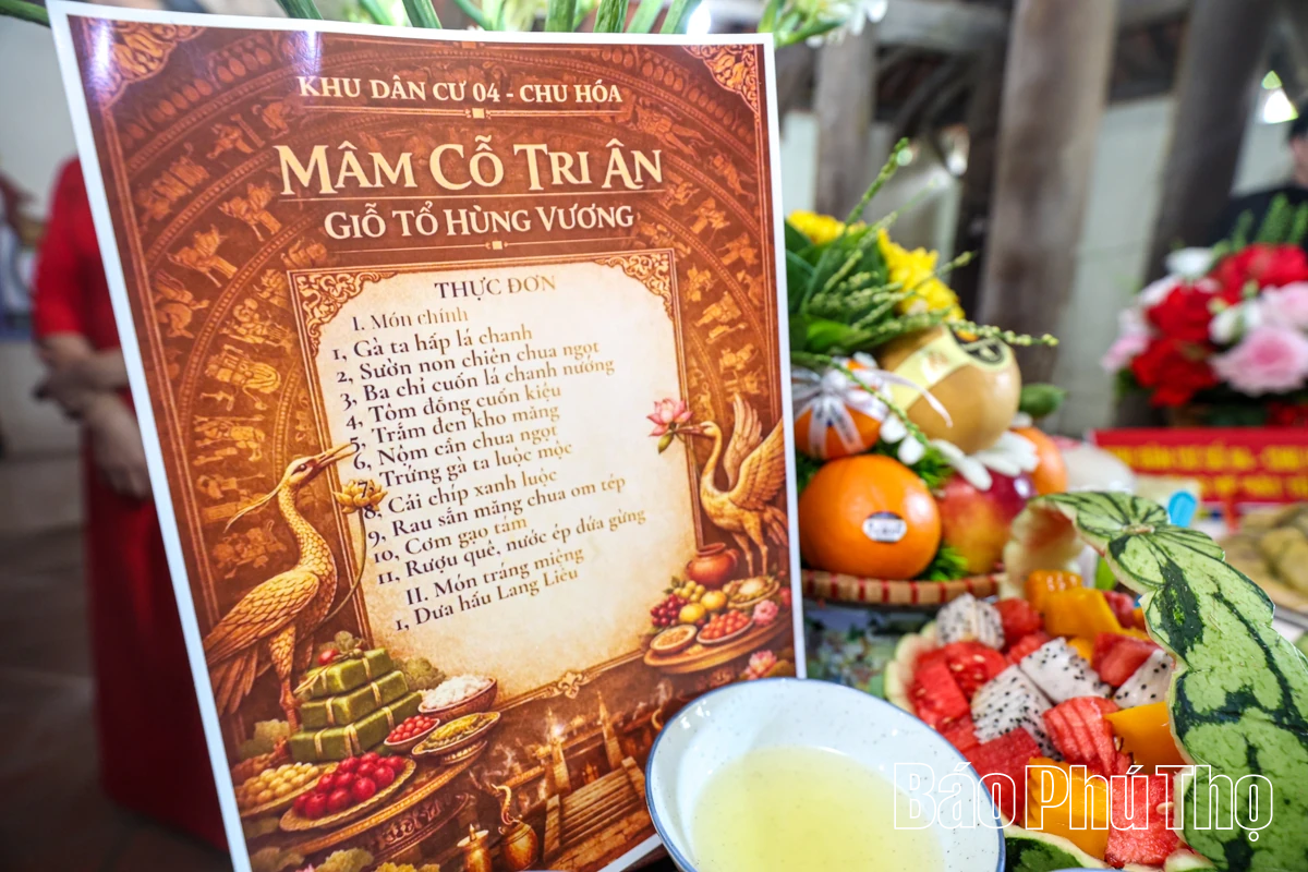 Mâm cỗ tri ân - Nét đẹp bền vững trong tín ngưỡng thờ cúng Hùng Vương