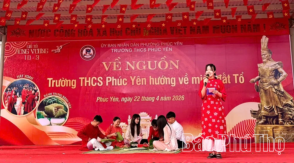 Trường THCS Phúc Yên hướng về miền Đất Tổ
