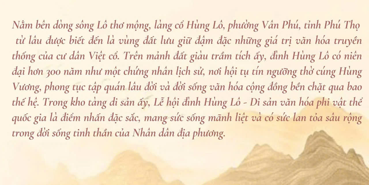 Độc đáo Lễ hội đình Hùng Lô
