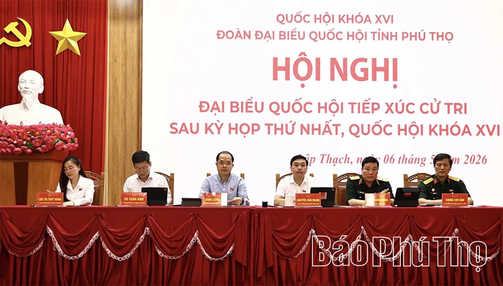 Đại biểu Quốc hội tỉnh tiếp xúc cử tri 3 xã Lập Thạch, Thái Hòa, Tiên Lữ sau kỳ họp thứ Nhất, Quốc hội khoá XVI