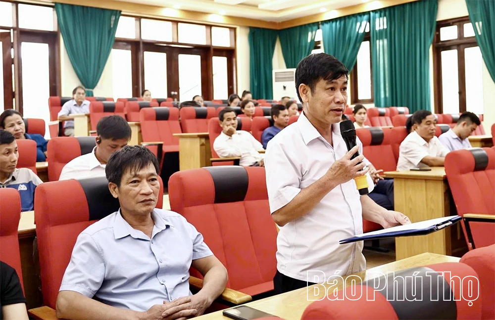 Đại biểu Quốc hội tỉnh tiếp xúc cử tri 3 xã Lập Thạch, Thái Hòa, Tiên Lữ sau kỳ họp thứ Nhất, Quốc hội khoá XVI