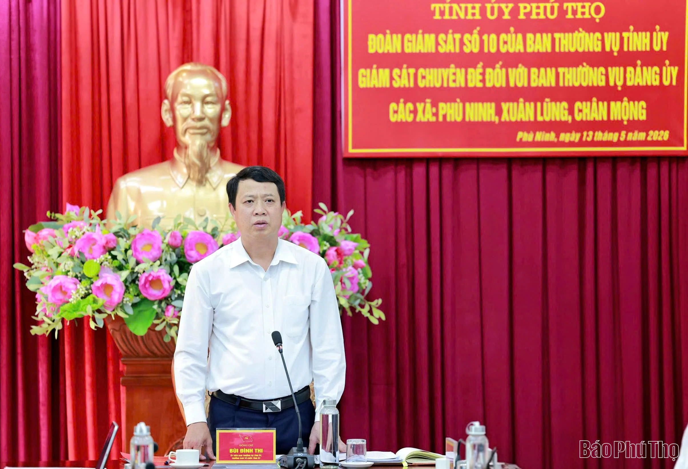 Giám sát Ban Thường vụ Đảng ủy các xã Phù Ninh, Xuân Lũng, Chân Mộng