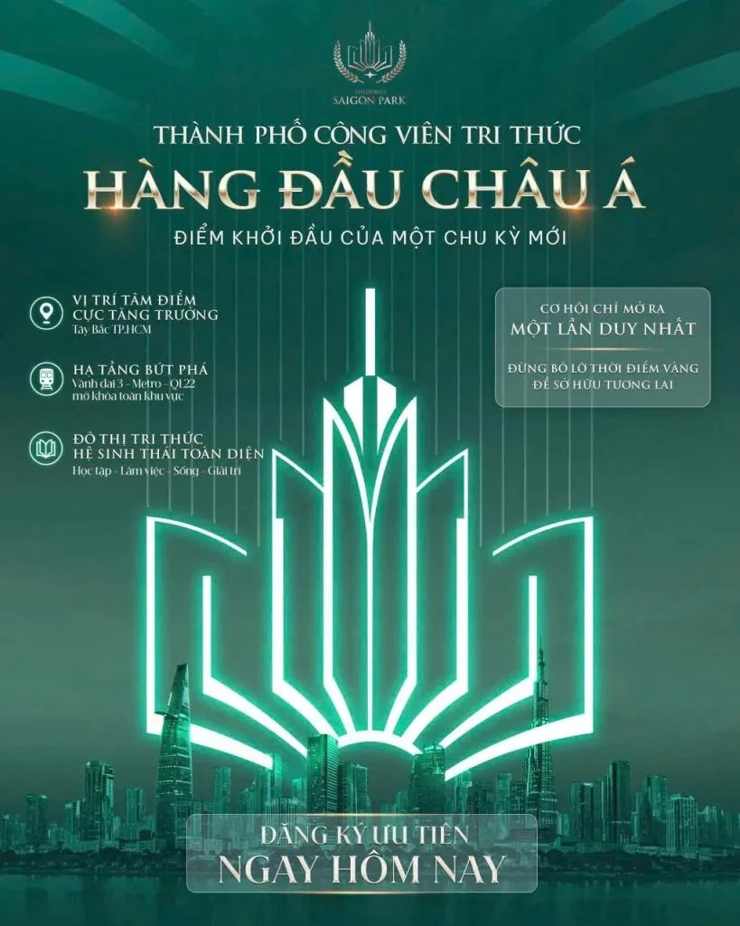 Vinhomes Saigon Park - Tâm điểm đô thị tri thức tại phía Tây Bắc TP.HCM?
