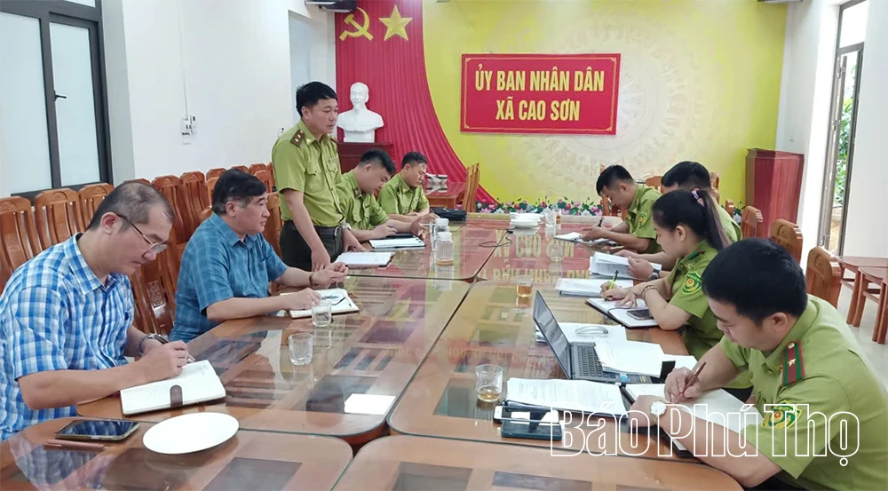 Kiểm tra công tác phòng cháy và chữa cháy rừng xã Cao Sơn