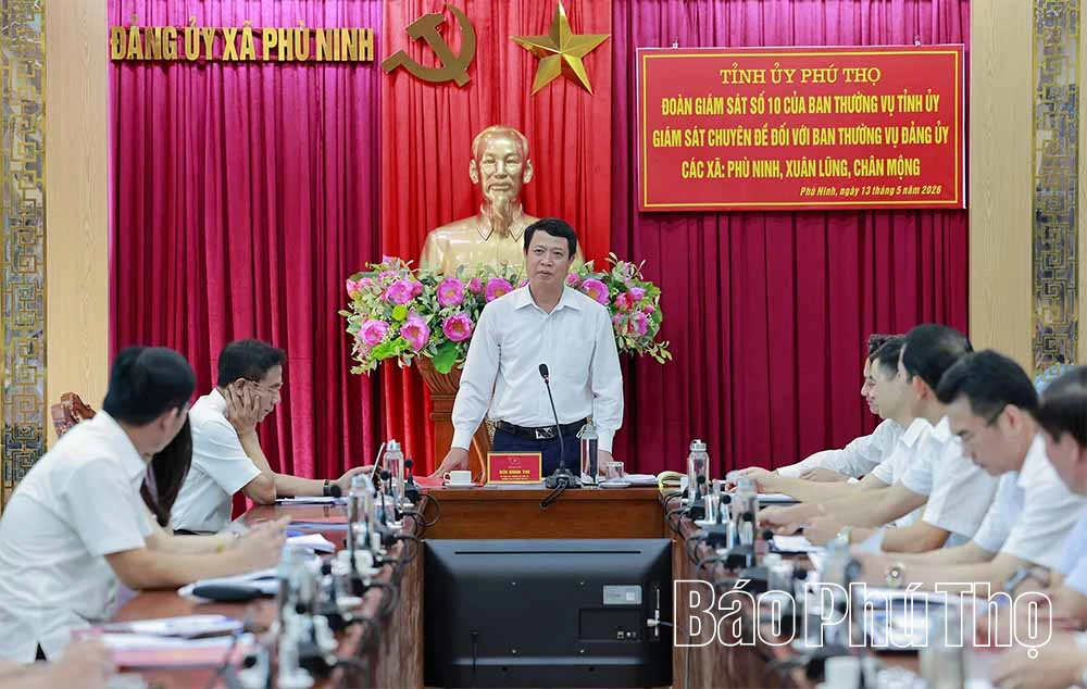 Giám sát Ban Thường vụ Đảng ủy các xã Phù Ninh, Xuân Lũng, Chân Mộng