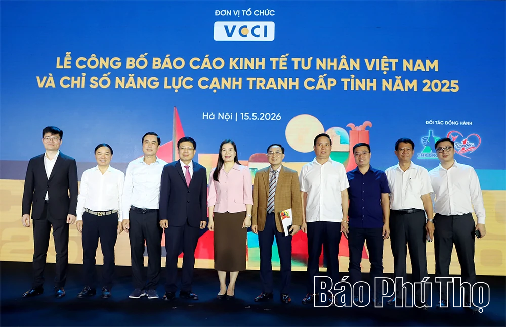 Phú Thọ được vinh danh trong nhóm 5 địa phương có chất lượng điều hành kinh tế tiêu biểu trên bảng xếp hạng PCI 2025