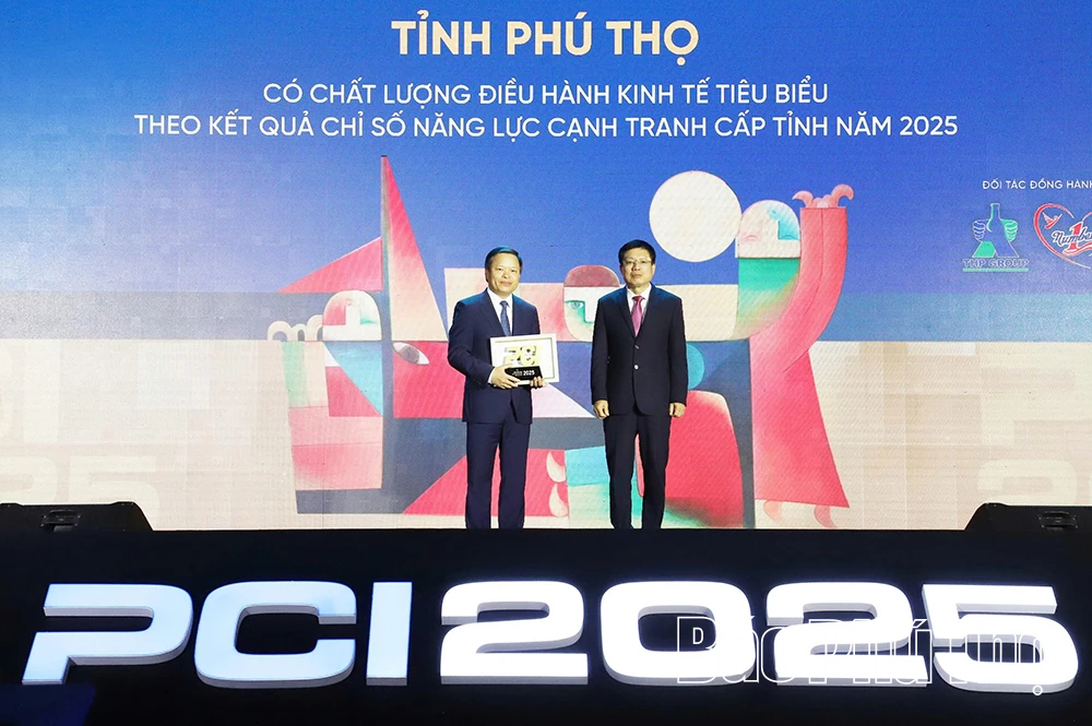 Phú Thọ được vinh danh trong nhóm 5 địa phương có chất lượng điều hành kinh tế tiêu biểu trên bảng xếp hạng PCI 2025