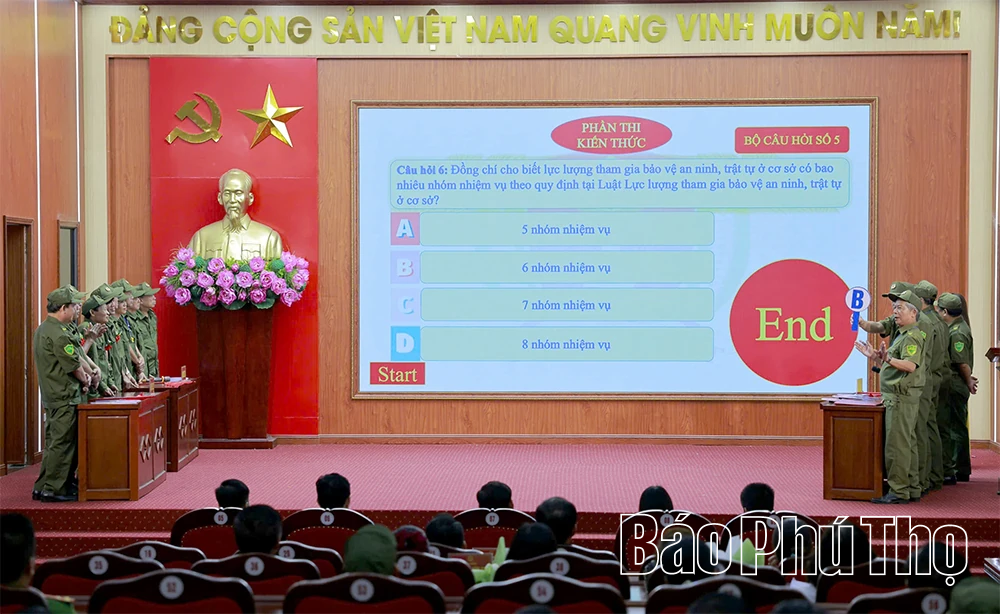 Hội thi lực lượng tham gia bảo vệ an ninh, trật tự ở cơ sở xã Lâm Thao