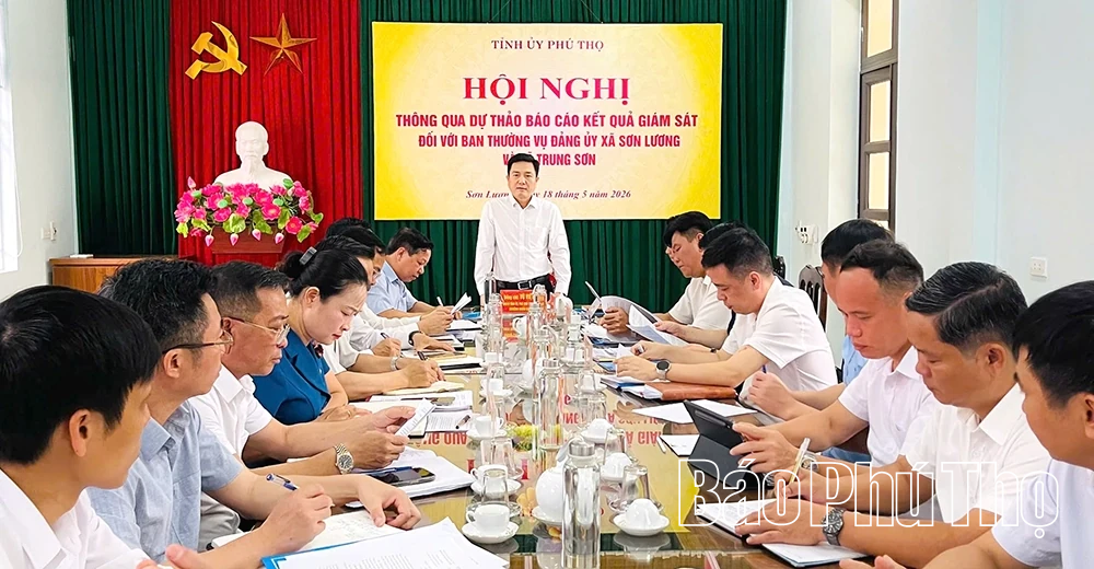 Thông qua dự thảo kết quả giám sát đối với Ban Thường vụ Đảng ủy các xã Sơn Lương, Trung Sơn