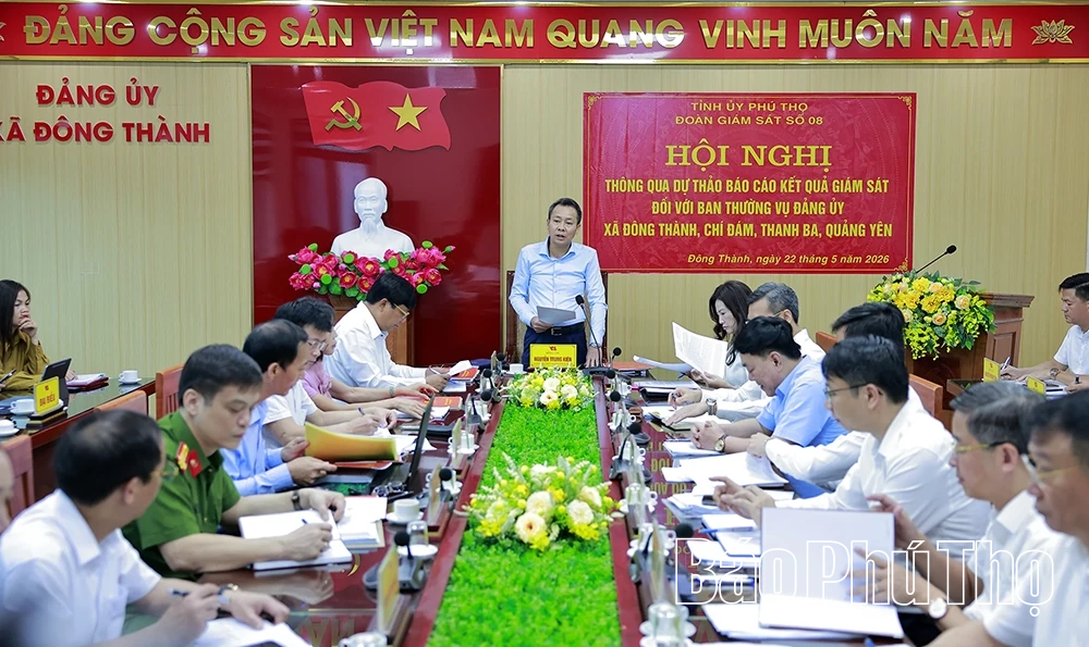 Giám sát đối với Ban Thường vụ Đảng ủy các xã Đông Thành, Chí Đám, Thanh Ba, Quảng Yên