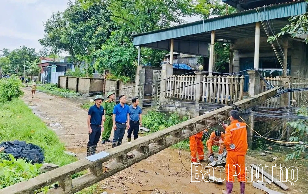 Trạm Thản khẩn trương khắc phục thiệt hại do mưa dông