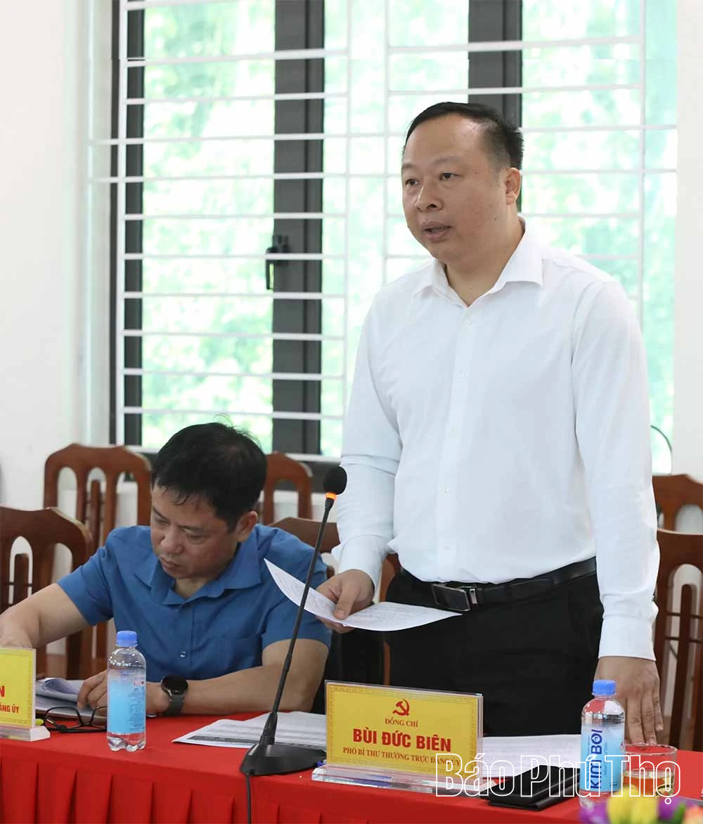 Thông qua dự thảo báo cáo giám sát đối với Ban Thường vụ Đảng ủy xã Nật Sơn và Hợp Kim