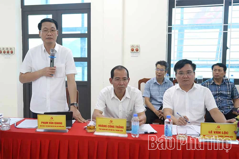 Thông qua dự thảo báo cáo giám sát đối với Ban Thường vụ Đảng ủy xã Nật Sơn và Hợp Kim