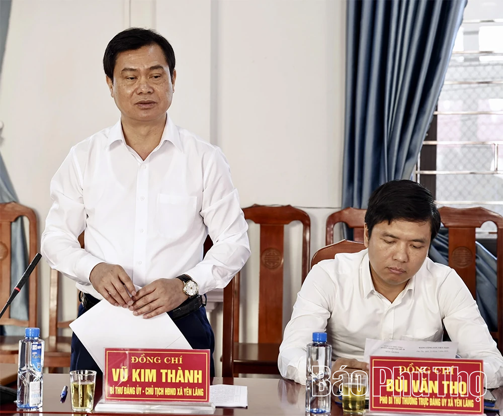 Thông qua dự thảo báo cáo kết quả giám sát đối với Ban Thường vụ Đảng ủy xã Yên Lãng và Yên Lạc