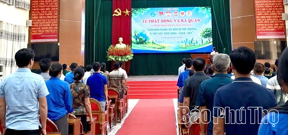 Xã Vĩnh Tường phát động ra quân hưởng ứng Ngày Môi trường thế giới