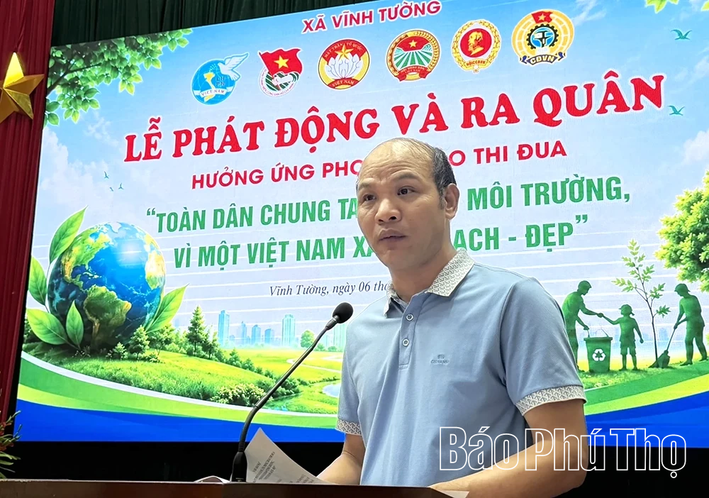 Xã Vĩnh Tường phát động ra quân hưởng ứng Ngày Môi trường thế giới