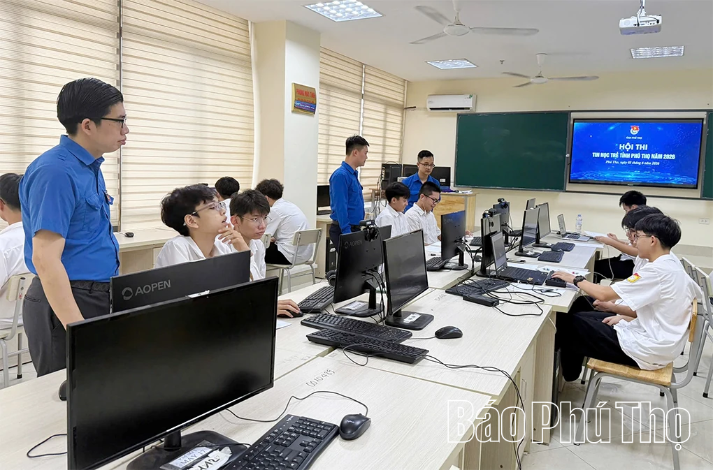 Gần 200 thí sinh tham gia Hội thi Tin học trẻ tỉnh Phú Thọ năm 2026