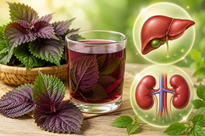 Uống nước lá tía tô mỗi ngày có ảnh hưởng đến gan và thận không?