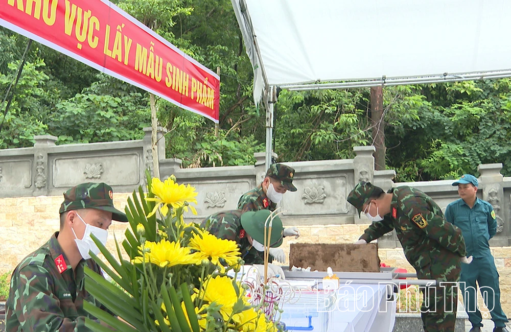 Lấy mẫu hài cốt liệt sĩ tại các nghĩa trang liệt sĩ
