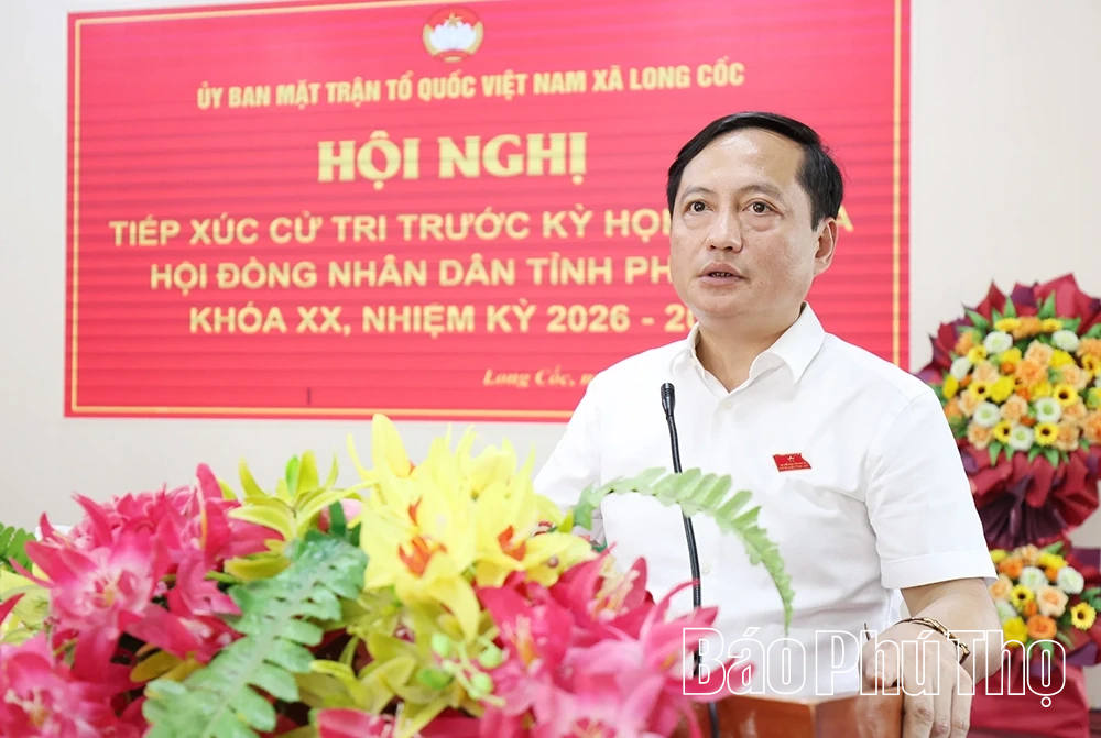 Đại biểu HĐND tỉnh tiếp xúc cử tri xã Long Cốc trước Kỳ họp thứ Ba