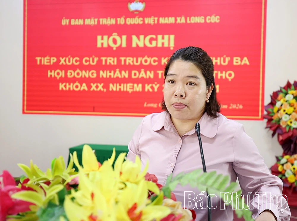 Đại biểu HĐND tỉnh tiếp xúc cử tri xã Long Cốc trước Kỳ họp thứ Ba