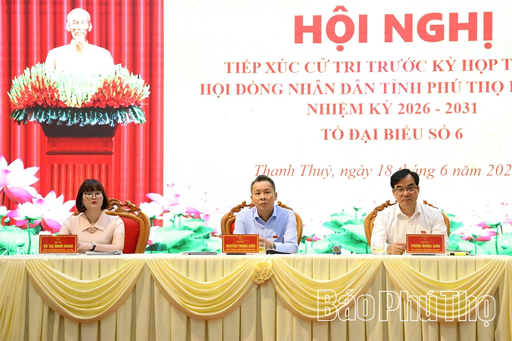 Tổ đại biểu số 6, HĐND tỉnh tiếp xúc cử tri các xã Thanh Thủy, Đào Xá