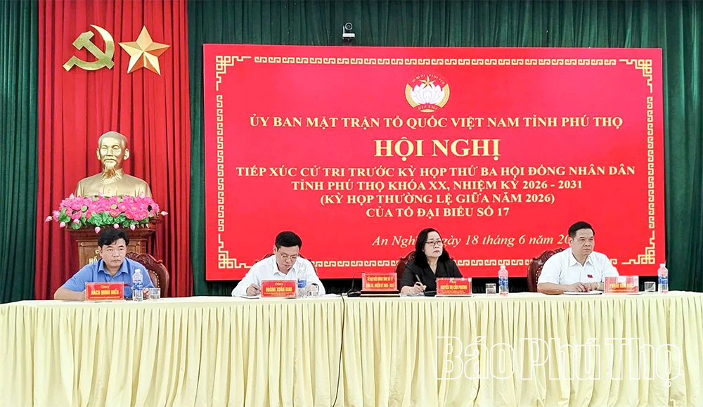 Tổ đại biểu số 17 HĐND tỉnh tiếp xúc cử tri trước Kỳ họp thứ Ba, HĐND tỉnh khóa XX