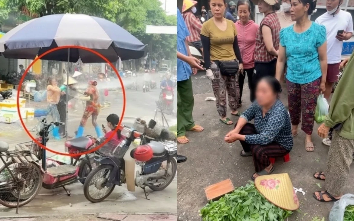 Khởi tố người phụ nữ dùng vòi rửa xe áp lực cao xịt vào mặt người bán rau