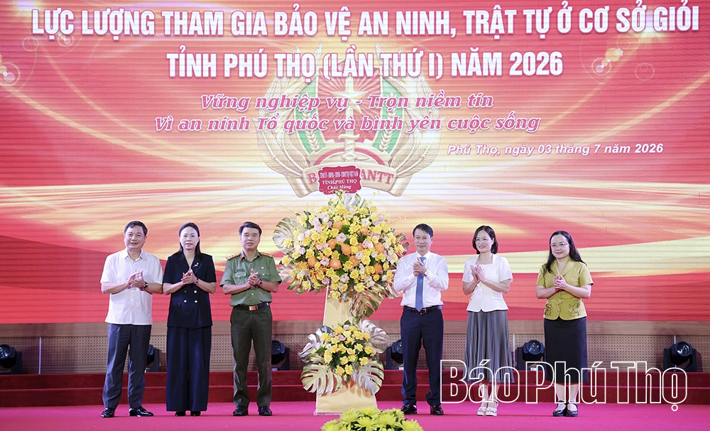 Khai mạc chung kết Hội thi Lực lượng tham gia bảo vệ an ninh, trật tự ở cơ sở giỏi tỉnh Phú Thọ lần thứ I năm 2026