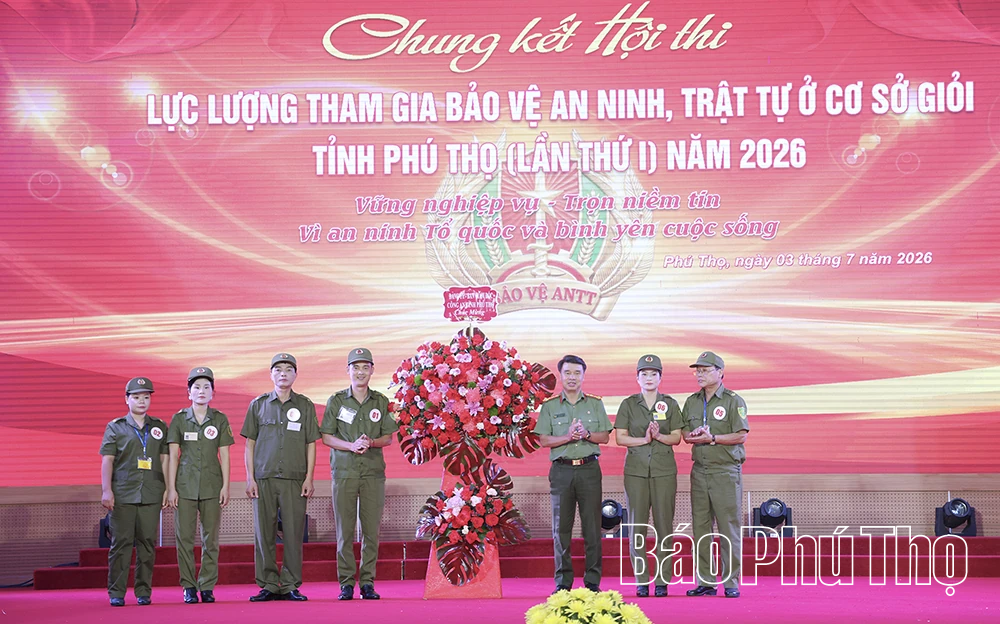 Khai mạc chung kết Hội thi Lực lượng tham gia bảo vệ an ninh, trật tự ở cơ sở giỏi tỉnh Phú Thọ lần thứ I năm 2026