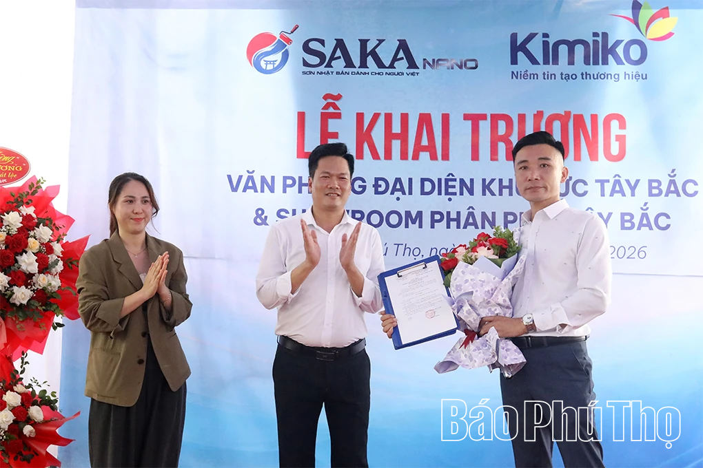 Khai trương Văn phòng đại diện và showroom Sơn Kimiko tại phường Hòa Bình