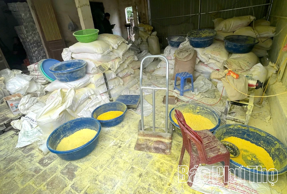Khởi tố đối tượng sản xuất hơn 4,6 tấn tinh bột nghệ giả từ bột sắn, bột ngô