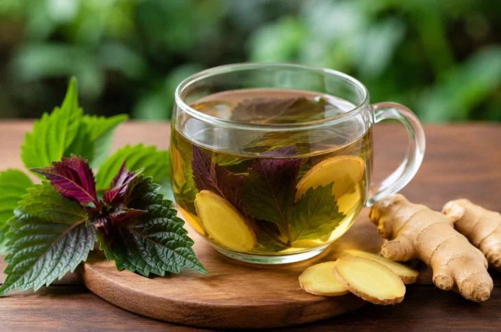 Điều gì xảy ra với cơ thể khi uống nước lá tía tô với gừng?