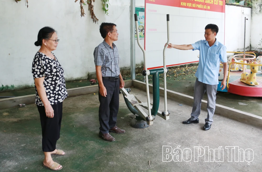 Sân tập cộng đồng - “điểm hẹn sức khỏe” của người dân Phù Ninh