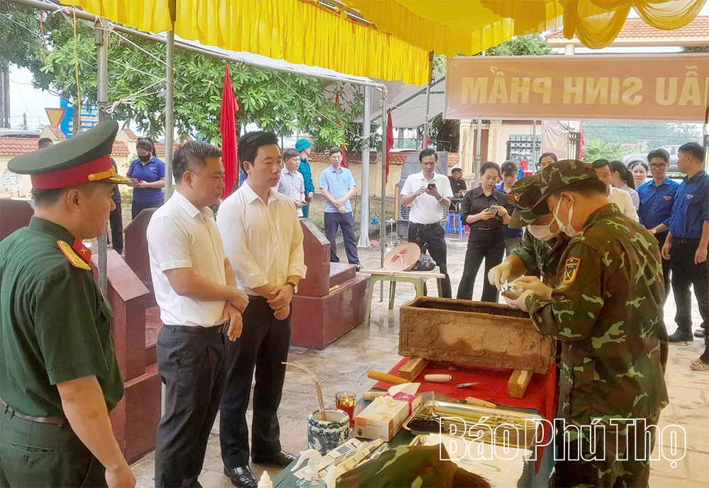 Triển khai lấy mẫu hài cốt liệt sĩ chưa xác định danh tính tại xã Tam Đảo
