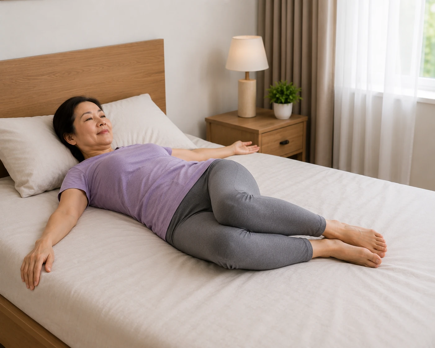 5 bài tập trên giường giúp giảm cứng khớp buổi sáng