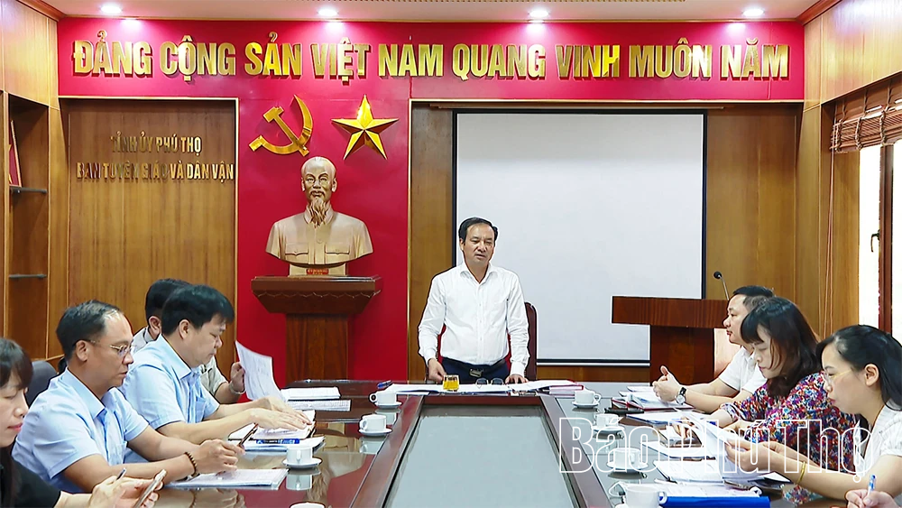Ban Giám khảo Cuộc thi chính luận bảo vệ nền tảng tư tưởng của Đảng tỉnh Phú Thọ thống nhất kết quả chấm thi