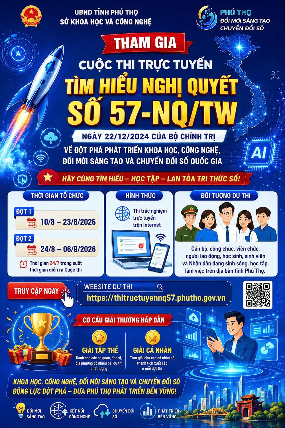 Phát động cuộc thi trực tuyến tìm hiểu Nghị quyết số 57-NQ/TW của Bộ Chính trị