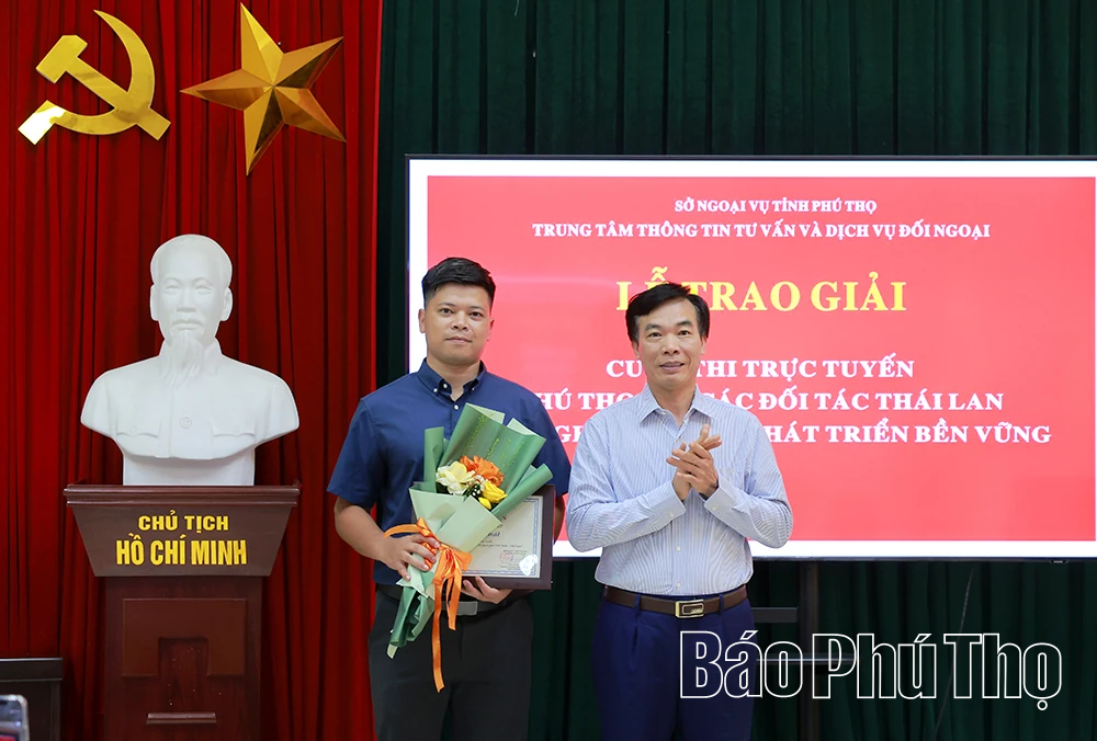 Phú Thọ trao giải Cuộc thi trực tuyến về quan hệ hợp tác với Thái Lan