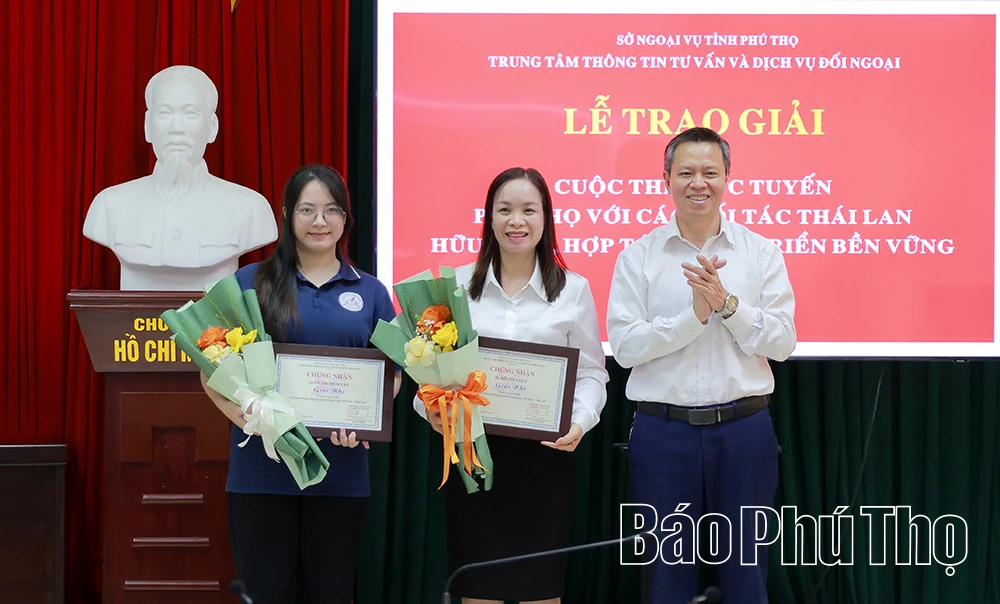 Phú Thọ trao giải Cuộc thi trực tuyến về quan hệ hợp tác với Thái Lan