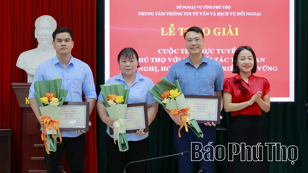 Phú Thọ trao giải Cuộc thi trực tuyến về quan hệ hợp tác với Thái Lan
