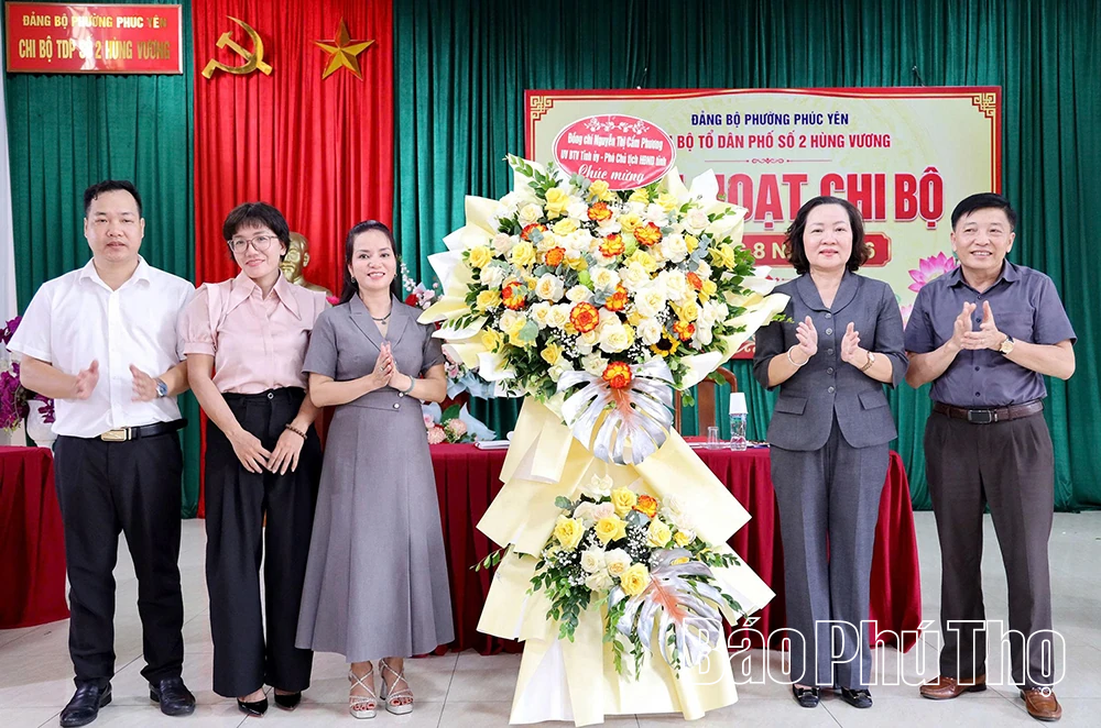 Phó Chủ tịch HĐND tỉnh Nguyễn Thị Cẩm Phương dự sinh hoạt Chi bộ Tổ dân phố số 2 Hùng Vương