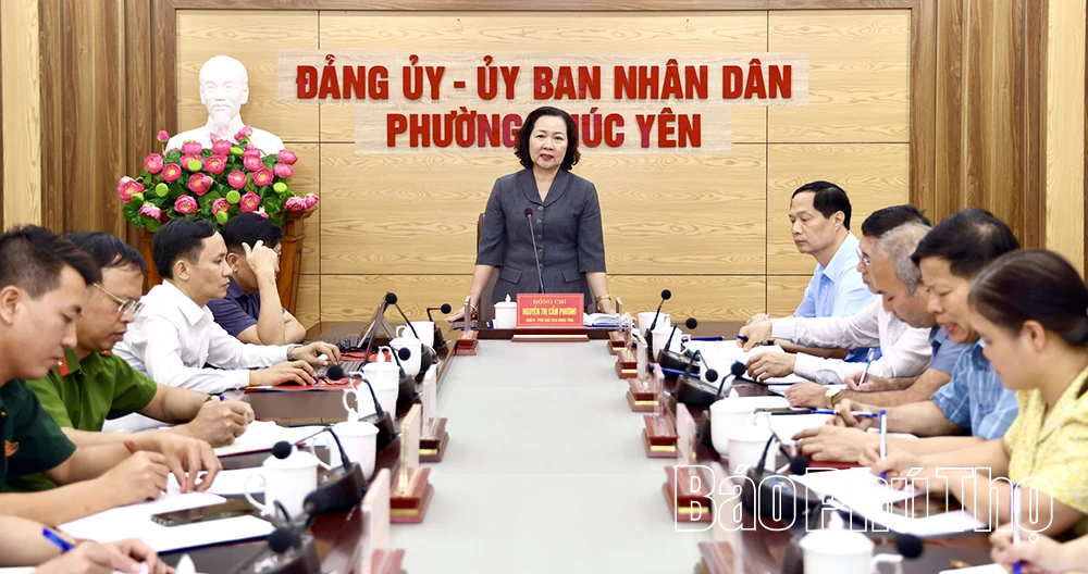 Phó Chủ tịch HĐND tỉnh Nguyễn Thị Cẩm Phương dự sinh hoạt Chi bộ Tổ dân phố số 2 Hùng Vương