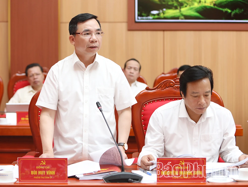 Ban Thường vụ Tỉnh ủy cho ý kiến vào một số nội dung quan trọng
