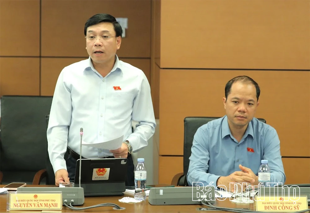 Đại biểu Quốc hội tỉnh Phú Thọ thảo luận một số dự án luật