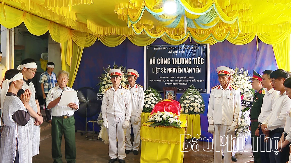 Đón nhận, truy điệu và an táng hài cốt liệt sĩ Nguyễn Văn Yến